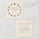 Noord-Amerikaanse mensvogels Vierkante Visitekaartje (Voorkant / Achterkant)