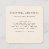 Noord-Amerikaanse mensvogels Vierkante Visitekaartje (Achterkant)