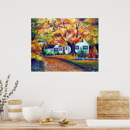 Noord-Amerikaanse Mesmerizing Herfst Landschap Poster (Keuken)