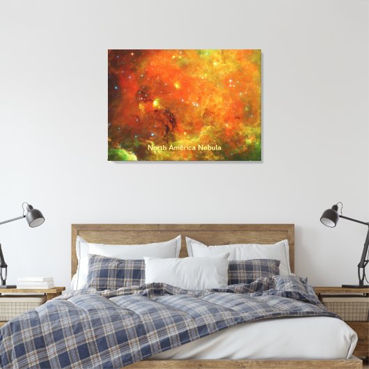 Noord-Amerikaanse Nebula Canvas Afdruk (Insitu (Slaapkamer))