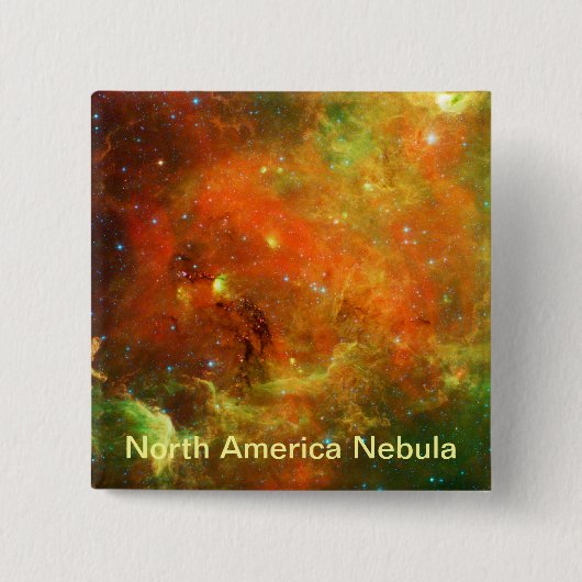 Noord-Amerikaanse Nebula Vierkante Button 5,1 Cm (Voorkant)