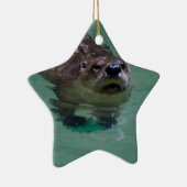 Noord-Amerikaanse Otter Keramisch Ornament (Rechts)