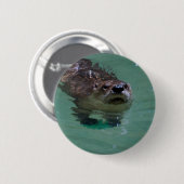 Noord-Amerikaanse Otter Ronde Button 5,7 Cm (Voorkant /achterkant)