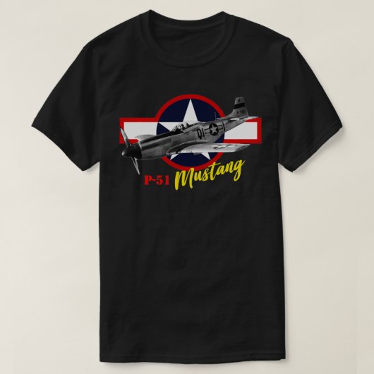 Noord-Amerikaanse P51 Mustang T-shirt (Design voorkant)