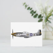 Noord-Amerikaanse P-51D Mustang "Double Trouble Tw Briefkaart (Staand voorkant)