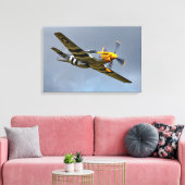 Noord-Amerikaanse P-51D Mustang 'Ferocious Frankie Canvas Afdruk (Insitu (Woonkamer))