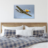 Noord-Amerikaanse P-51D Mustang 'Ferocious Frankie Canvas Afdruk (Insitu (Slaapkamer))