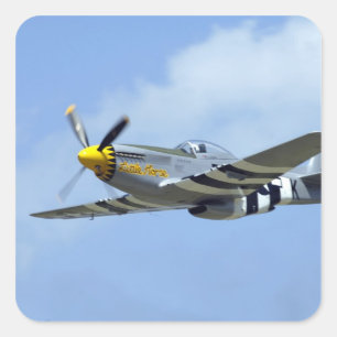 Noord-Amerikaanse P-51D Mustang, Little Horse Vierkante Sticker
