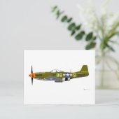 Noord-Amerikaanse P-51D Mustang "Old Crow" Briefkaart (Staand voorkant)