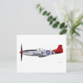 Noord-Amerikaanse P-51D Mustang Tuskegee Airmen Briefkaart (Staand voorkant)
