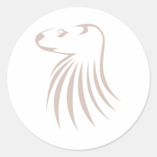 Noord-Amerikaanse rivier Otter in Swish Tekening S Ronde Sticker