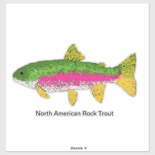 Noord-Amerikaanse rockforel Sticker (Vel)