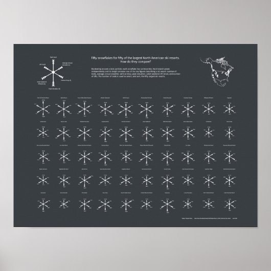 Noord-Amerikaanse skigebieden Poster (Voorkant)