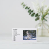 Noord-Amerikaanse Timber Wolf in Snow Visitekaartje (Staand voorkant)