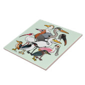 Noord-Amerikaanse Waders Tegeltje (Zijkant)