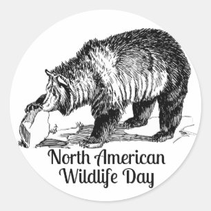 Noord-Amerikaanse Wildlife Celebration Ronde Sticker