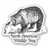 Noord-Amerikaanse Wildlife Celebration Sticker (Voorkant)