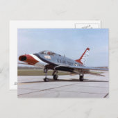 NOORD-AMERIKAN F-100D Super Saber USAF THUNDERBIRD Briefkaart (Voorkant / Achterkant)