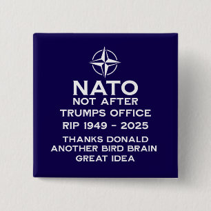 Noord-Atlantisch Verdrag Vierkante Button 5,1 Cm