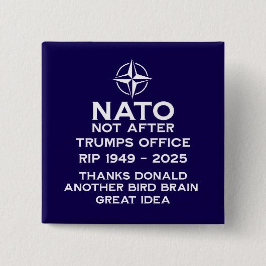 Noord-Atlantisch Verdrag Vierkante Button 5,1 Cm (Voorkant)