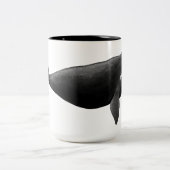 "Noord-Atlantische rechterwalvis" kunst Tweekleurige Koffiemok (Center)
