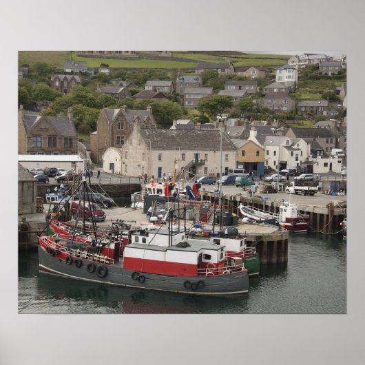 Noord-Atlantische waterhaven van Stromness Poster (Voorkant)