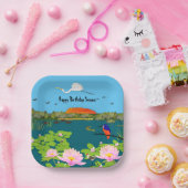 Noord-Australisch tropisch landschap, kleurrijk Papieren Bordje (Feest)