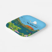 Noord-Australisch tropisch landschap, kleurrijk Papieren Bordje (Gebogen)