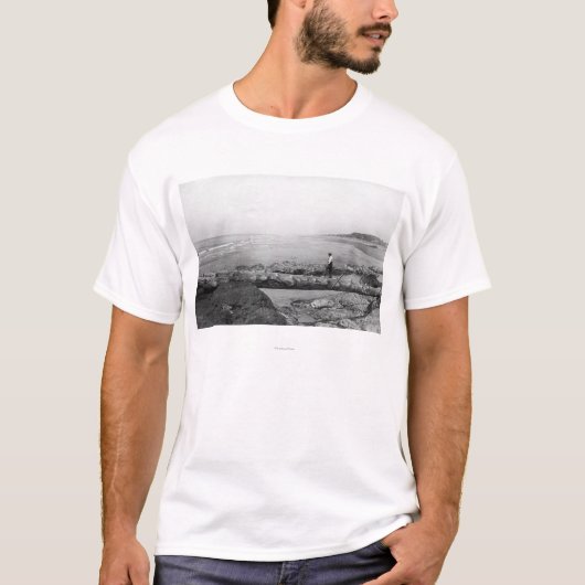 Noord-Beach, WA Natural Foot Bridge Beach T-shirt (Voorkant)