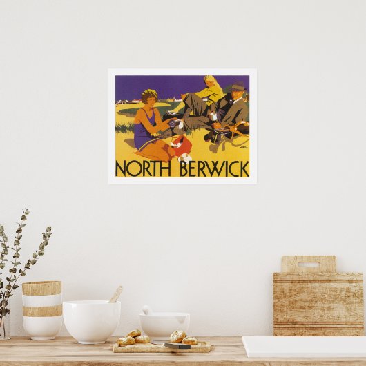 Noord-Berwick (wit) Poster (Keuken)