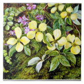 Noord - Bloemen van een Bloedboom en Indigo Tegeltje (Voorkant)