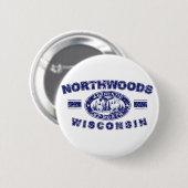 Noord-bosgebied — Verhard-[Conv] Ronde Button 5,7 Cm (Voorkant /achterkant)