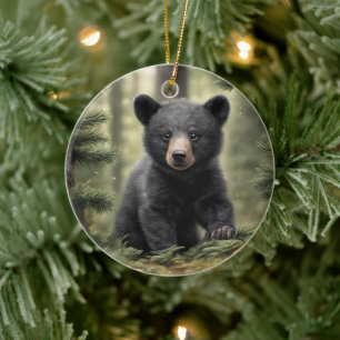 Noord-Bossen Little Black Beer Cub Ornament