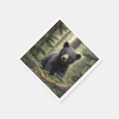 Noord Bossen Little Black Beer Cub Papier Servet (Hoek)