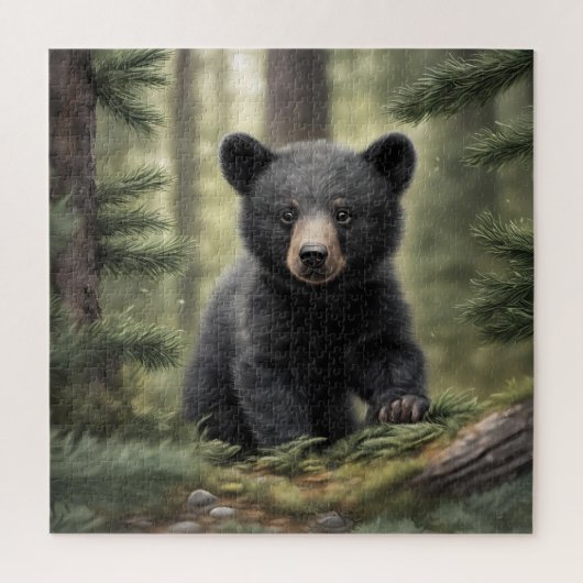 Noord-Bossen Little Black Beer Cub Puzzel (Verticaal)
