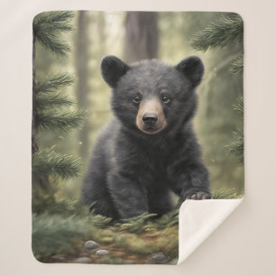 Noord-Bossen Little Black Beer Cub Sherpa Deken