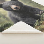 Noord-Bossen Little Black Beer Cub Sherpa Deken (3/4)