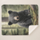 Noord-Bossen Little Black Beer Cub Sherpa Deken (Voorkant (horizontaal))