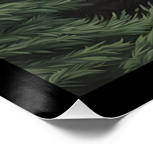 Noord-Bossen Wolf Cub Glossy Poster (Hoek)