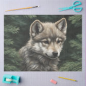 Noord-Bossen Wolf Cub Tissue Paper Tissuepapier (Craft)