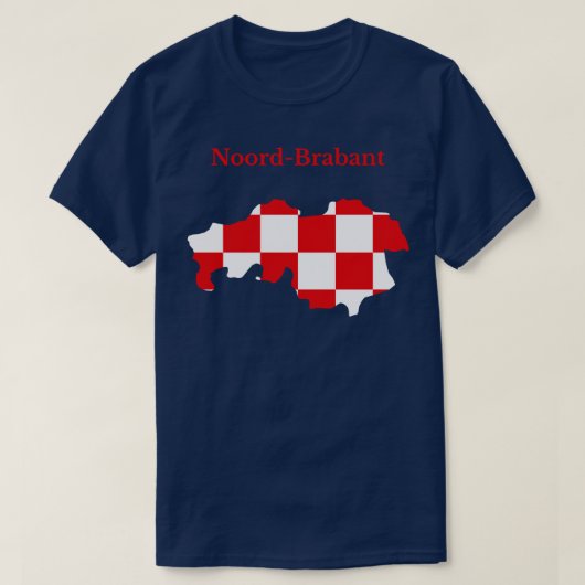 Noord-Brabant Provincie Kaart Vlag Nederland T-shirt (Design voorkant)