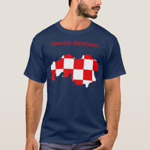 Noord-Brabant Provincie Kaart Vlag Nederland T-shirt