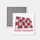 Noord-Brabant Wuivende Vlag met Naam Magneet (Voorkant / Achterkant)