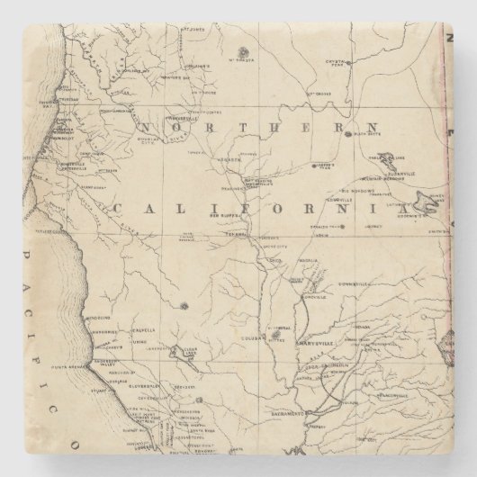 Noord-Californië Stenen Onderzetter (Voorkant)