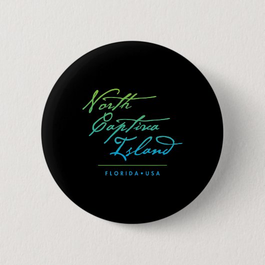 Noord Captiva Eiland Florida Ronde Button 5,7 Cm (Voorkant)