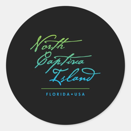 Noord Captiva Eiland Florida Ronde Sticker (Voorkant)