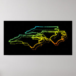 noord - carolina chill blur poster