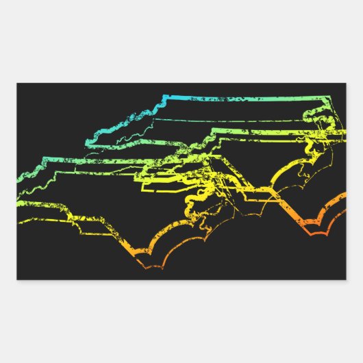 noord - carolina chill blur rechthoekige sticker (Voorkant)