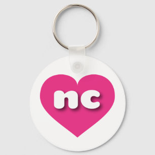 Noord Carolina heet roze hart - Ik hou van nc Sleutelhanger