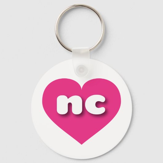 Noord Carolina heet roze hart - Ik hou van nc Sleutelhanger (Voorkant)